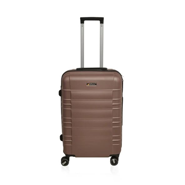 Travel Star Orta Boy ABS Valiz - Platin - 66x45x26 cm