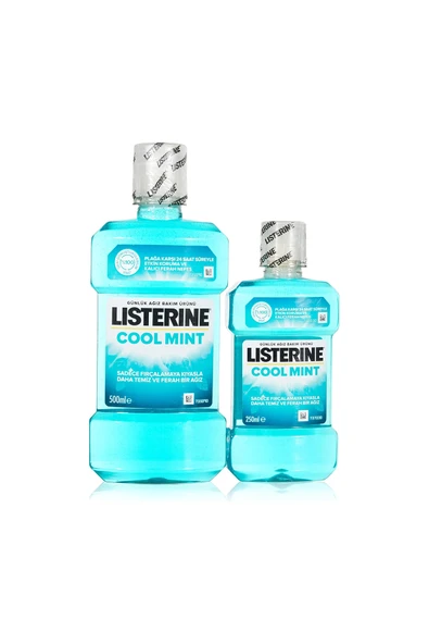 Listerine Ağız Bakım Suyu Cool Mint 500 ml + 250 ml