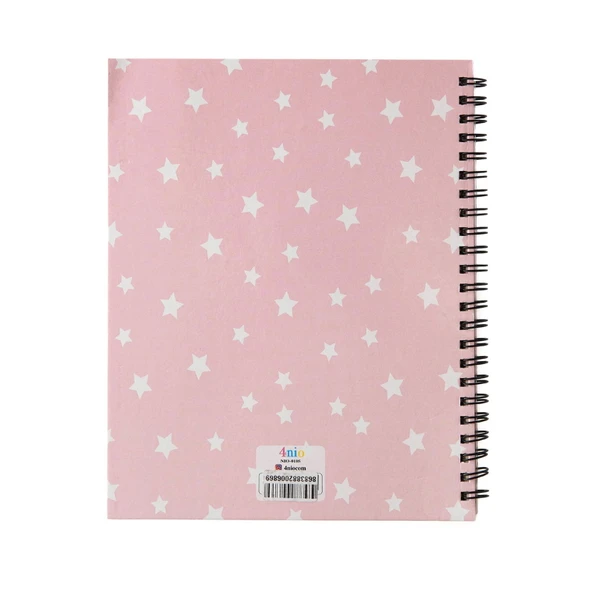 50 Yaprak PVC Çanta Kapaklı Defter - Pembe - 21x17 cm - 3