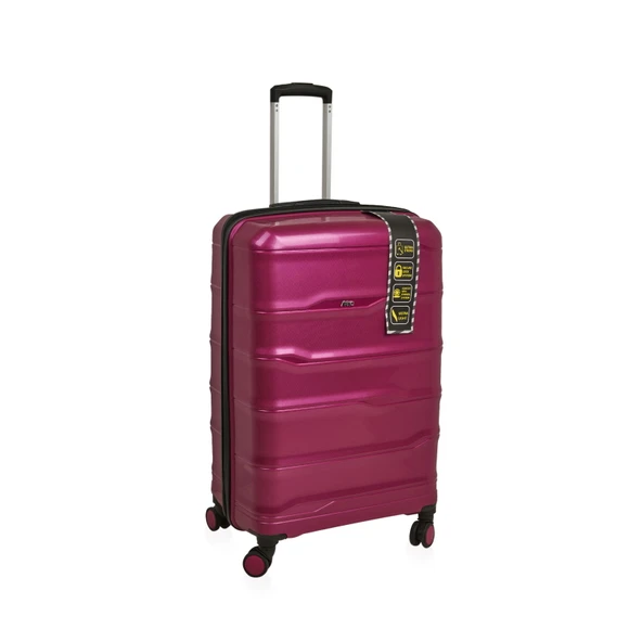 PP Büyük Boy Valiz - Mürdüm - 77x45x32 cm - 2