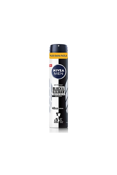 Nivea Deodorant BlackWhite Original Erkek 200ml ürün görseli