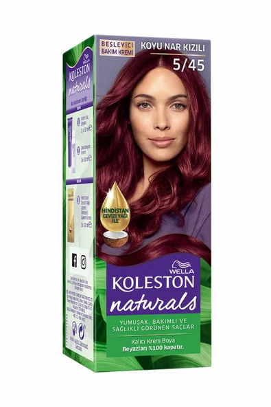Koleston Naturals Saç Boyası Maxi Koyu Nar Kızılı 5/45 - 2