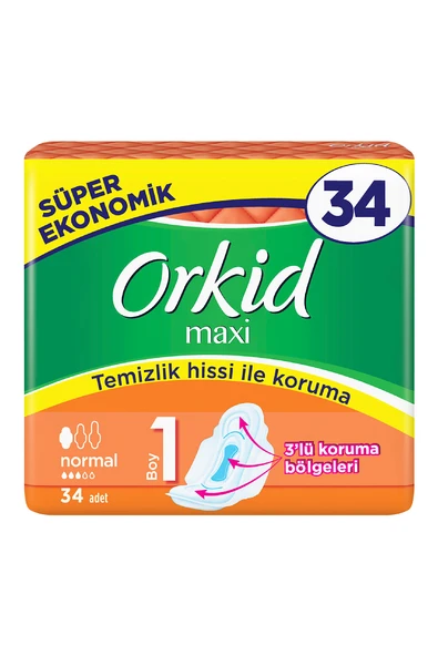 Orkid Maxi 4'lü Normal 34 Adet - 2