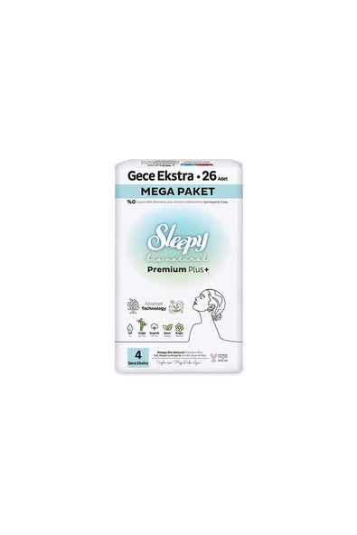 Sleepy Bıo Ped Natural Mega Extra Gece 26'lı - 2