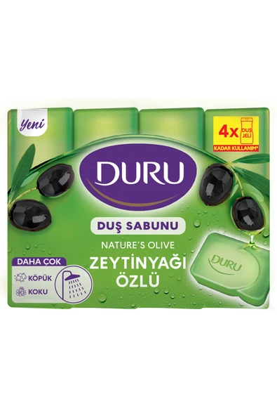 Duru Natural Duş Sabunu Zeytinyağı Özlü 4x150 g - 2