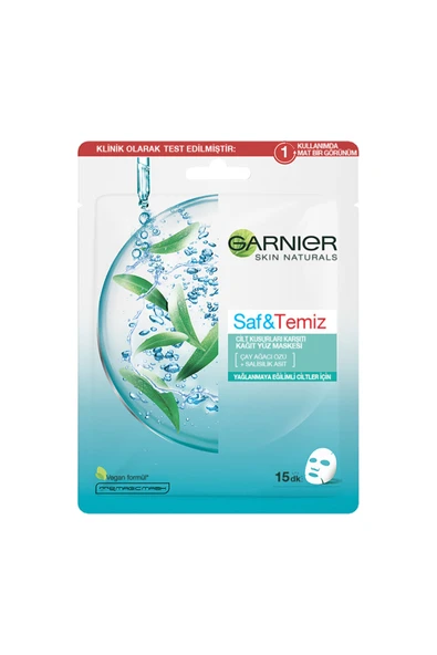 Garnier SafTemiz Cilt Kusurları Karşıtı Kağıt Yüz Maskesi - 2