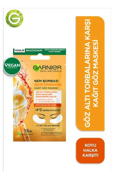 Garnier Kağıt Göz Altı Maskesi Portakal SuyuHyaluronik Asit - 2