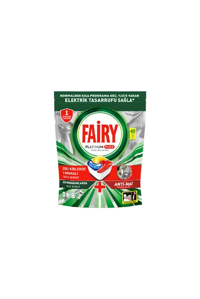 Fairy Bulaşık Makinesi Tableti Platinum Plus 40'lı - 2