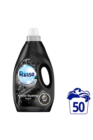 Rinso Sıvı Bakım Deterjanı Kömür Siyahlığı 50 Yıkama 3000 ml ürün görseli
