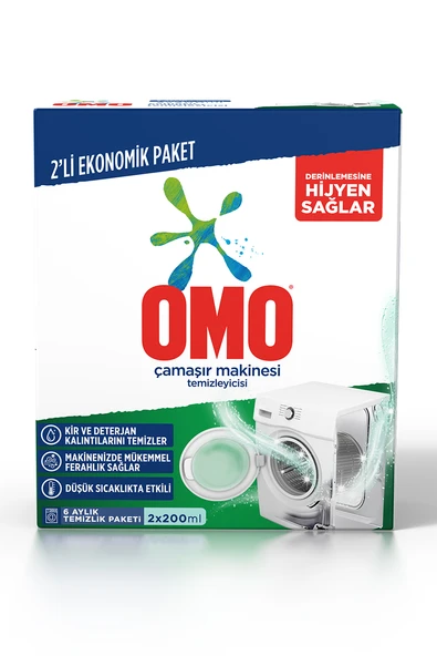 Omo Çamaşır Makinası Temizleyici 2x200 ml - 2