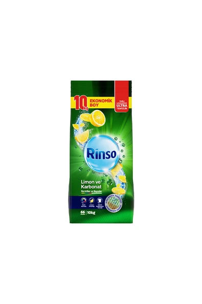 Rinso Toz Deterjan 10 kg Renkli + Beyaz Limon Karbonat - Resim 2