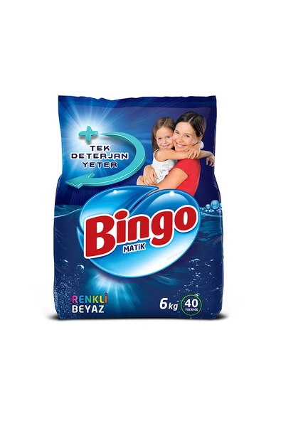 Bingo Çamaşır Deterjanı 6 kg Beyaz + Renkli - Resim 2