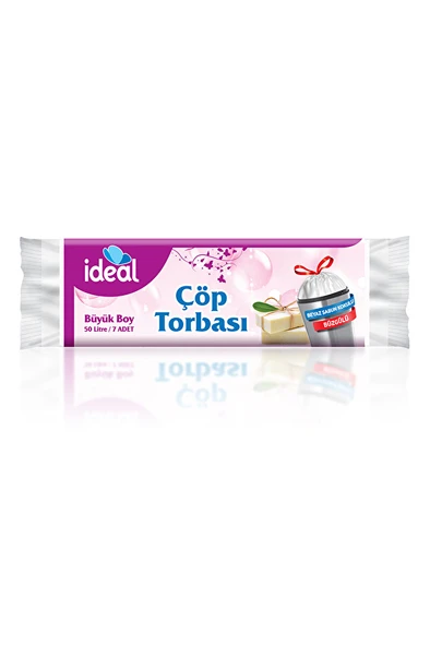 İdeal Büzgülü Çöp Torbası Beyaz Sabun Kokulu 7'li