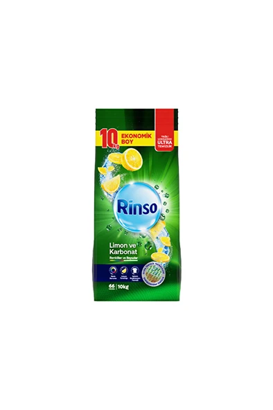 Rinso Toz Deterjan 10 kg Renkli + Beyaz Limon Karbonat ürün görseli