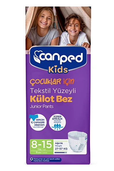 Canped KidPandts Külot Çocuk Bezi 8-15 Yaş 8 Adet