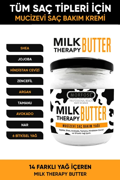 Morfose Milk Therapy Butter Yağ Içeren Mucizevi Saç Bakım Kremi 200 Ml - 2