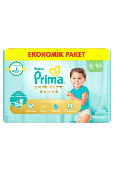 Prima Premium Care Eko (6) XL +13 kg 35 Adet Bebek Bezi - Resim 2