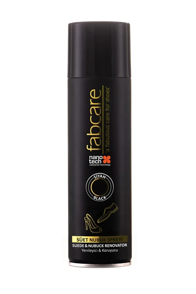 Fabcare Ayakkabı Boyası Sprey Suet Siyah - Resim 2