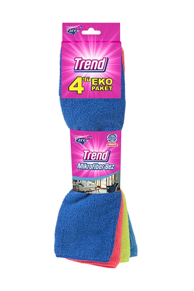 Parex Trend Mıkrofıber Temizlik Bezi 4'lü Açık