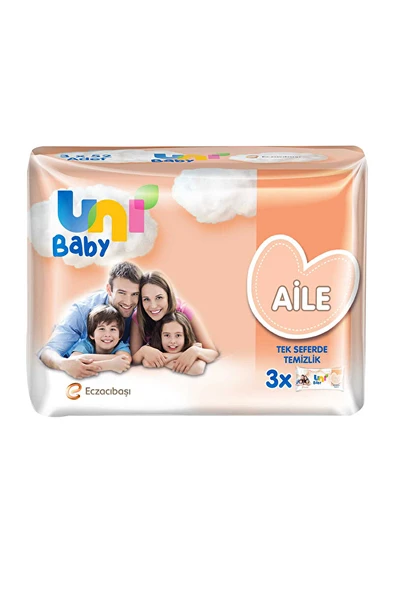 Unı Baby Aile Islak Havlu 3*52'li