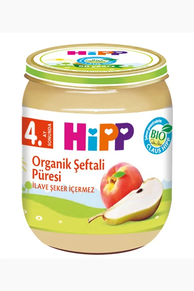 Hipp Organik Şeftali Püresi Kavanoz Maması 125 g - 2