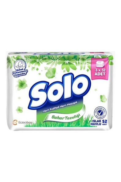 Solo Islak Havlu 3x52'li - 2