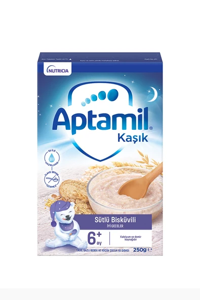 Aptamil Sütlü Bisküvili Gece Kaşık Maması 250 g Mama - 2