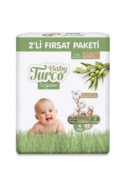 Baby Turco 2'li Fırsat Paketi (4) Maxi 82 Adet Bebek Bezi - Resim 2