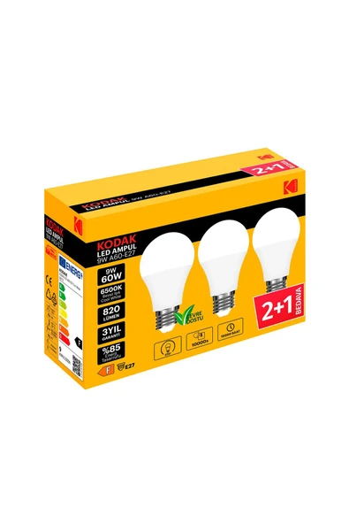 Kodak Led Ampul Beyaz 3'lü - 2