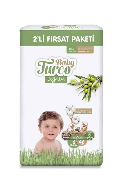 Baby Turco 2'li Fırsat Paketi (6) Xl 16-25 kg 46 Adet Bebek Bezi - Resim 2