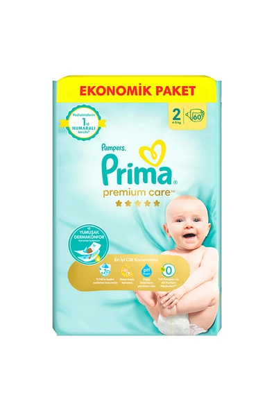 Prima Premium Care Eko (2) Mini 4-8 kg 60 Adet Bebek Bezi - 2