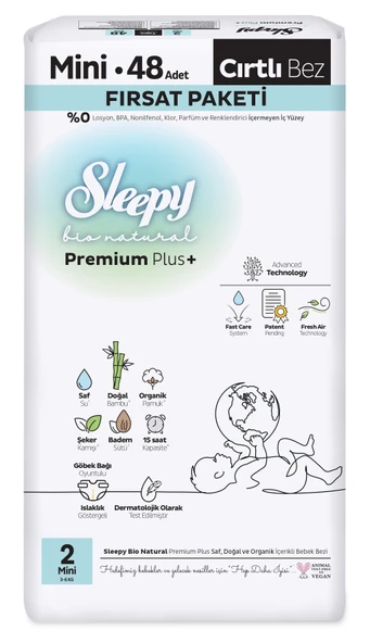 Sleepy Bio Natural Fırsat Paketi Mini (2) 48'li - Resim 2