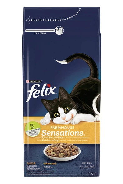 Felix Sensations Tavuklu ve Hindili Kedi Maması 2 kg - 2