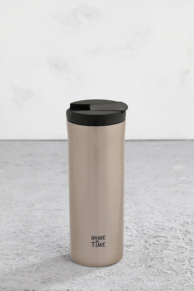 Hometime Silindir Termos Bardak 400 ml Parlak Kum - 2
