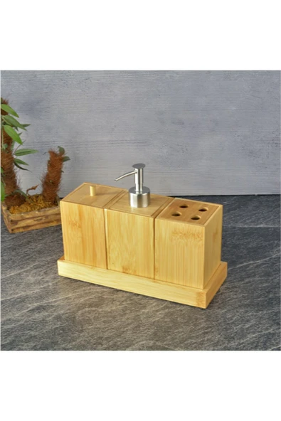 Tohana Bambu Banyo Seti 25x10x16 cm - 2