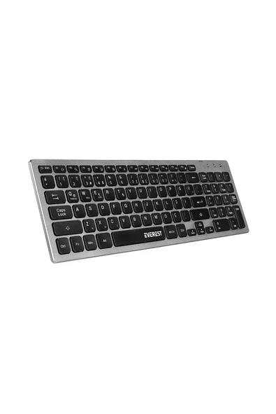 Everest KB-BT88 Siyah/Gri Bluetooth Ultra İnce Q Mac/Win/Android/Ios Uyumlu Kablosuz klavye - 2
