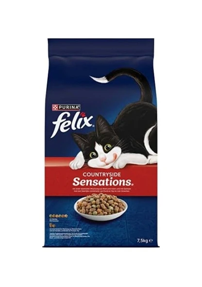 Felix Sensations Sığır ve Tavuk Etli Kedi Maması 7,5kg - 2