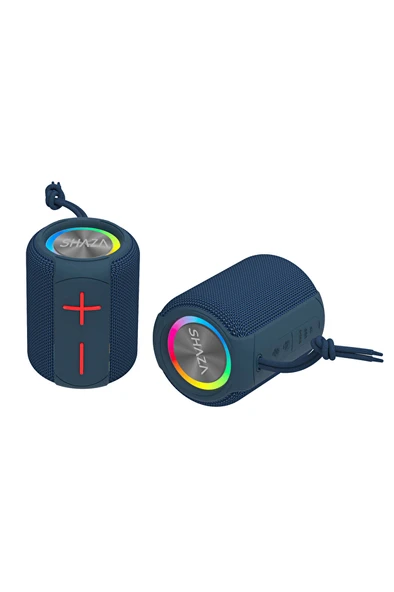 SHAZA Taşınabilir Bluetooth Hoparlör IPX6 Suya Dayanıklı - 6W Ses Çıkışı Mavi