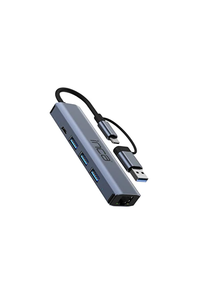Inca Çoklayıcı Usb/Type-C Hub + Ethernet
