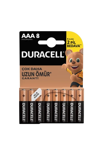 Duracell Basic Alkalin AAA 8'Li İnce Pil - 2