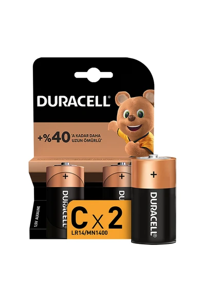 Duracell C 2'Li Pil - 2