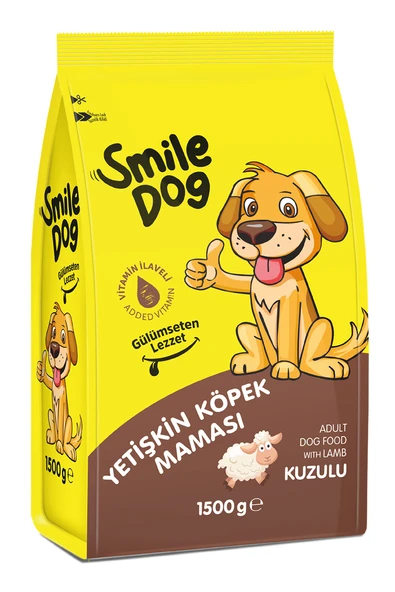Smiledog Yetişkin Köpek Kuzulu Kuru Mama 1,5 KG