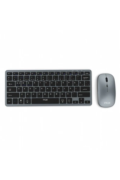 Inca Ibk-572Bt Dual Mod Bluetooth + 2.4G Rechargeable Smart Keyboard Mouse Set - 2