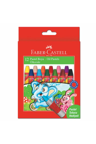 Faber Castell Pastel 12 Renk (Pastel Tutucu Hed) - 2