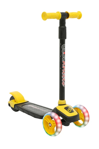 Cool Wheels 3 Tekerlekli Işıklı Twist Sarı Scooter - 2