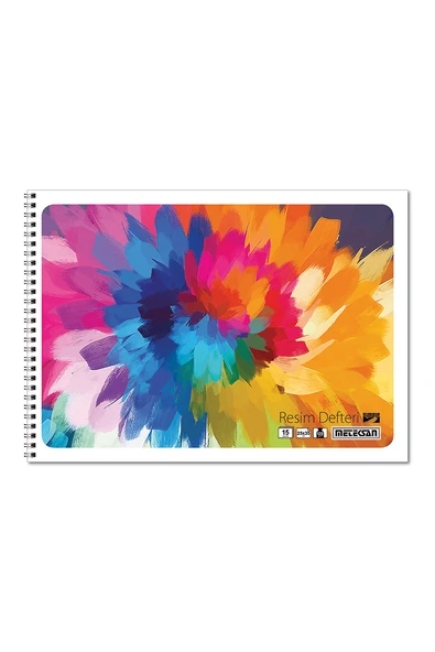 Simple 25x35 Karton Kapak Spiralli Resim Defteri 15 Yaprak 120 gr - 2