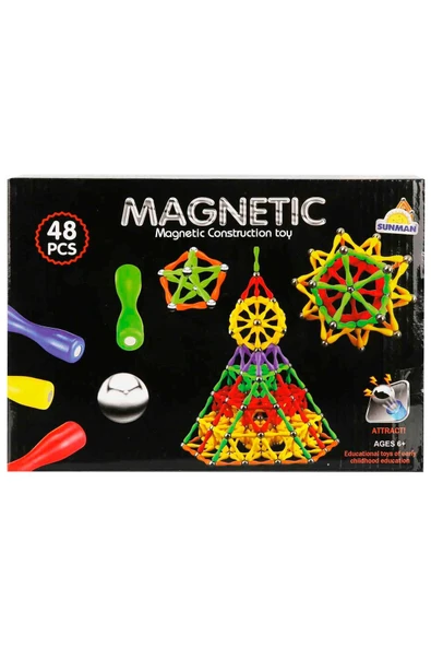 Manyeti̇k Blok Renkli 48 Parça - 2