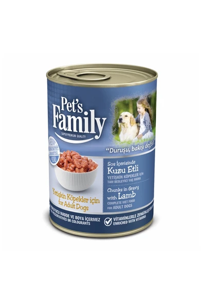 Pets Family Konserve Köpek Kuzu Etli 400g - 2