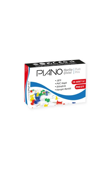 Piano Harita Çivisi Renkli - 2