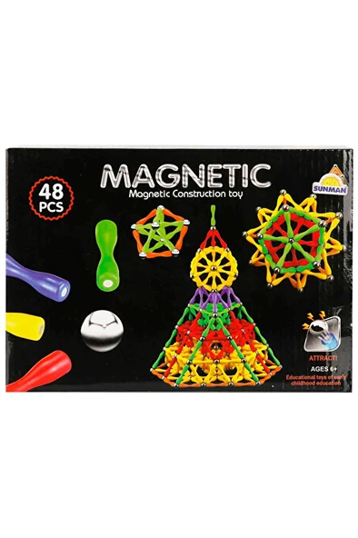 Manyeti̇k Blok Renkli 48 Parça